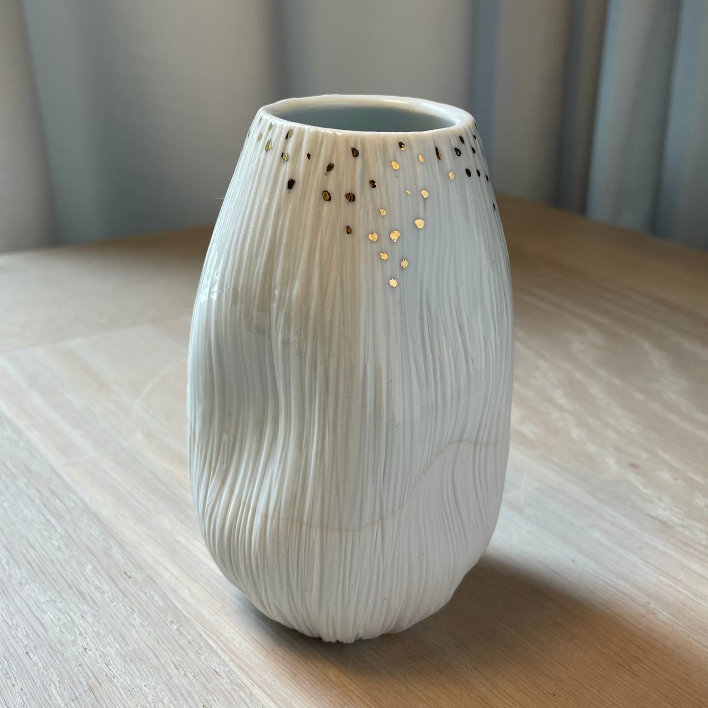 Porcelain Vase with 22k Gold Lustre