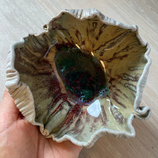 Stoneware Pinchpot Bowl