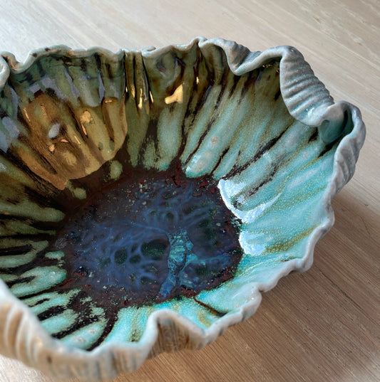 Stoneware Pinchpot Bowl