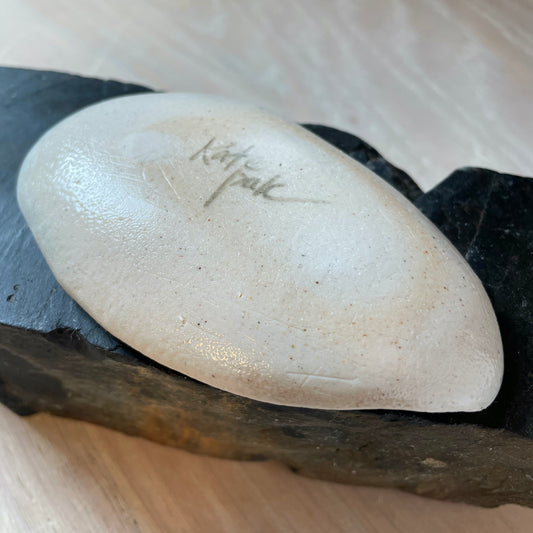 Slab Stoneware with Gold Lustre Dots