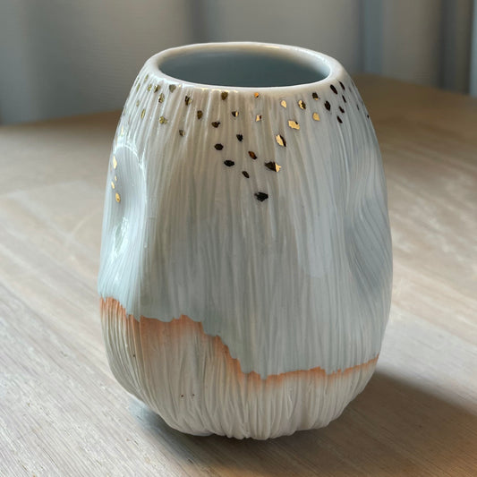 Porcelain Vase with 22k Gold Lustre