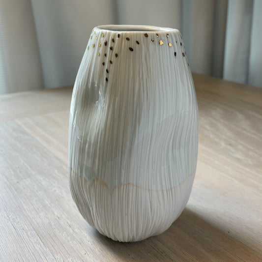 Porcelain Vase with 22k Gold Lustre